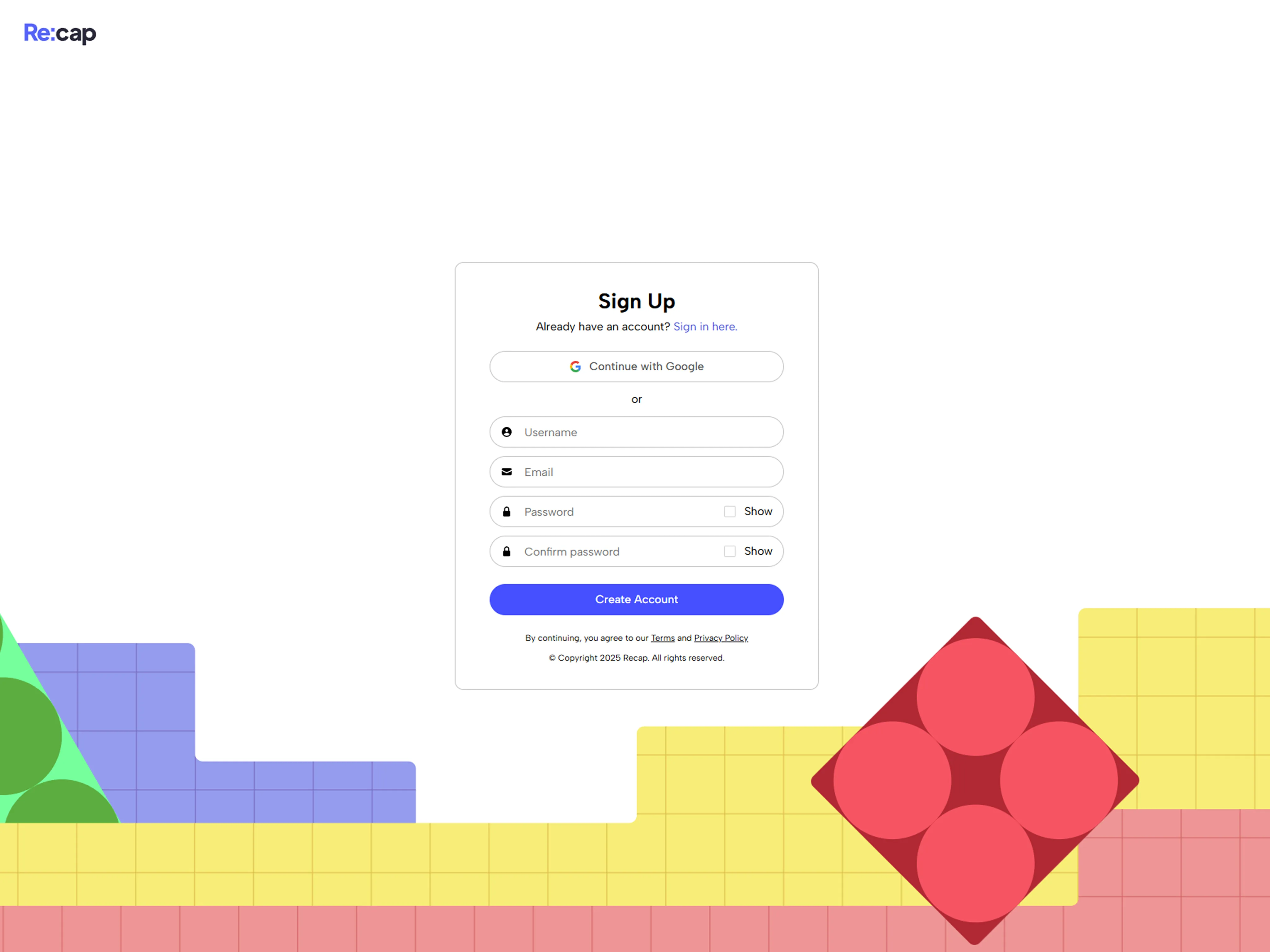 auth page